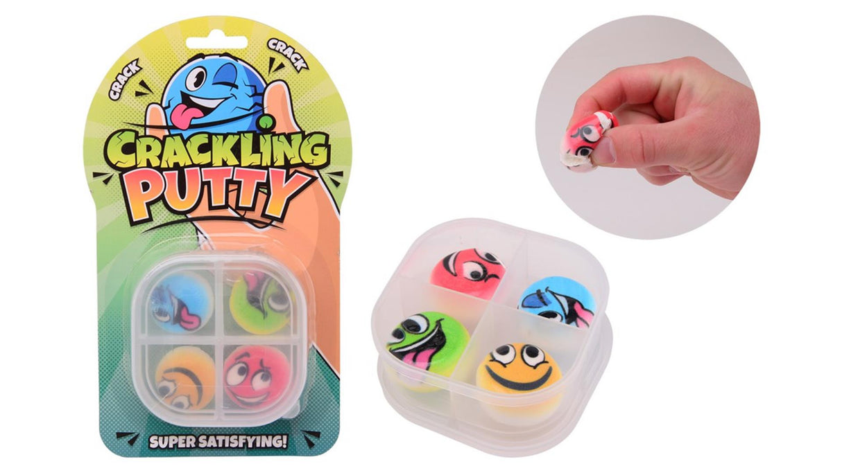 Johntoy Crackling Putty in Storage Box, 4 pcs.