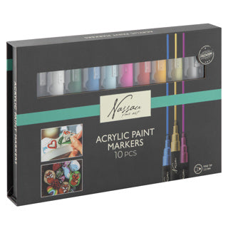 Markers Acrylic Markers 10 pieces 25x15x2 cm