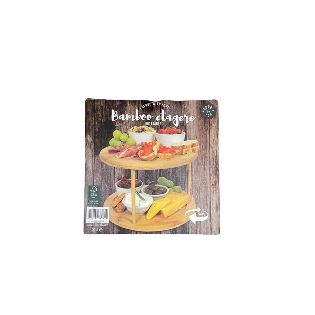 Svenska living etagere bamboe ø26x18cm