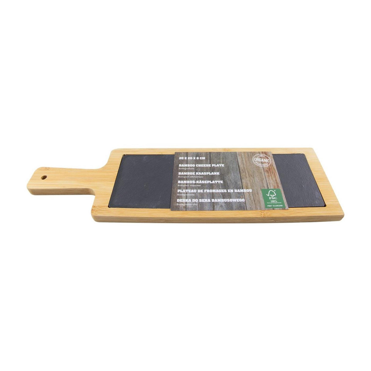 Serveerplank bamboe leisteen 40x12cm