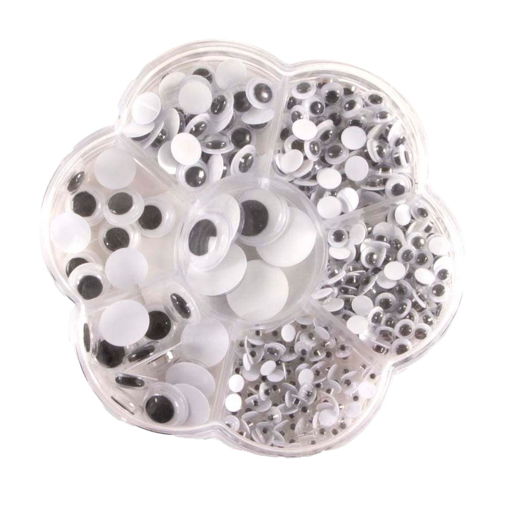 Jono toys googly eyes in storage box