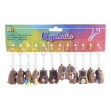 Other brands key ring 3D capybara assorted