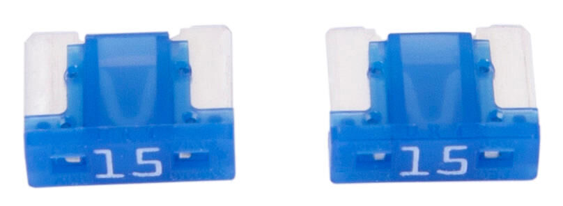 Dresselhaus mini fuse banana plug mini-fuse 15a 2 pcs. low profile light blue