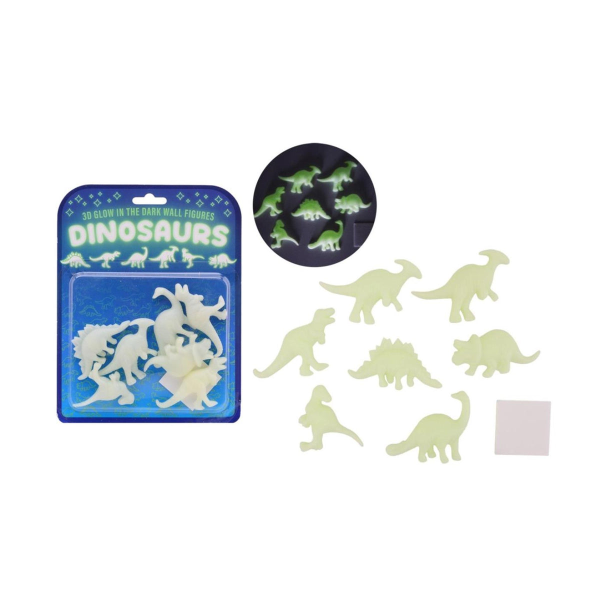 Johntoy john toy glow in the dark 3D wall dinosaurs
