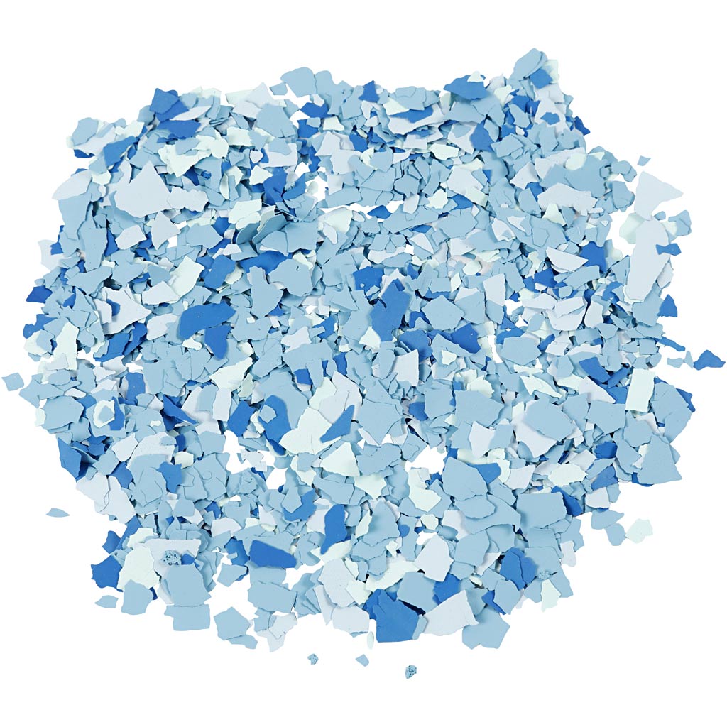 Terrazzo flakes, blue, 90 gr 1 box