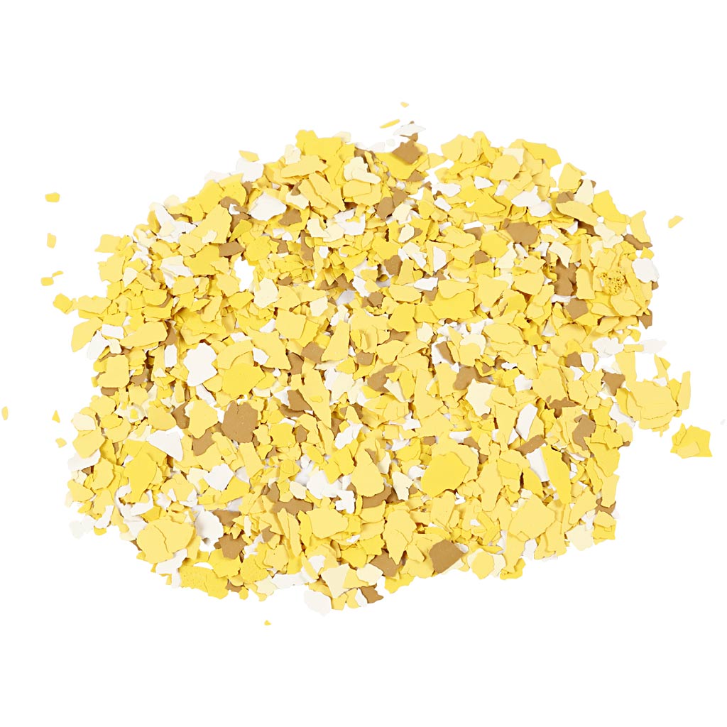 Terrazzo flakes, yellow, 90 g 1 box