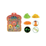 Johntoy dino world - 3 slime eggs with glow-in-the-dark dino