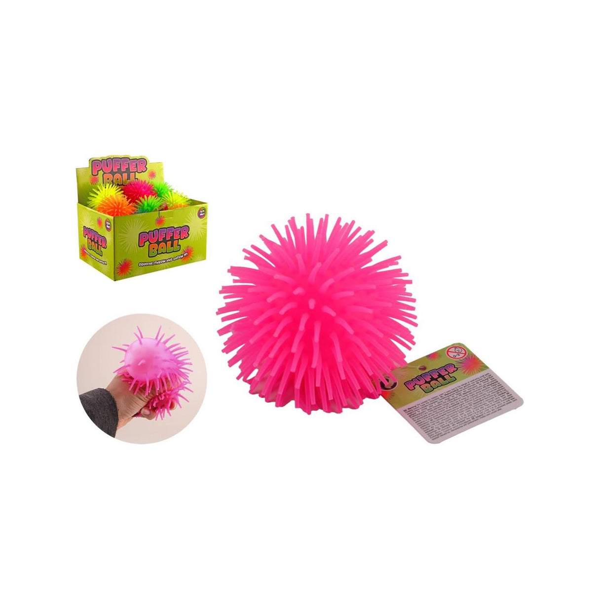 Johntoy puffer squeeze bal ø9cm