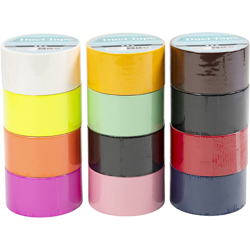 Creativ company duck tape, solid color, w: 48 mm, various colors, 12x5 m 1 box