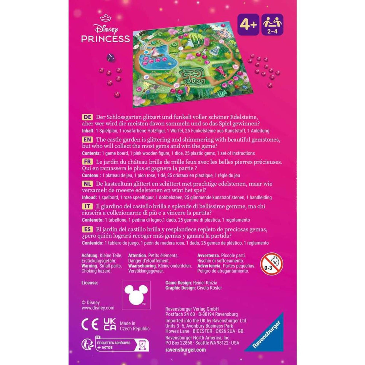 Disney ravensburger prinsesse edelstener barnelek