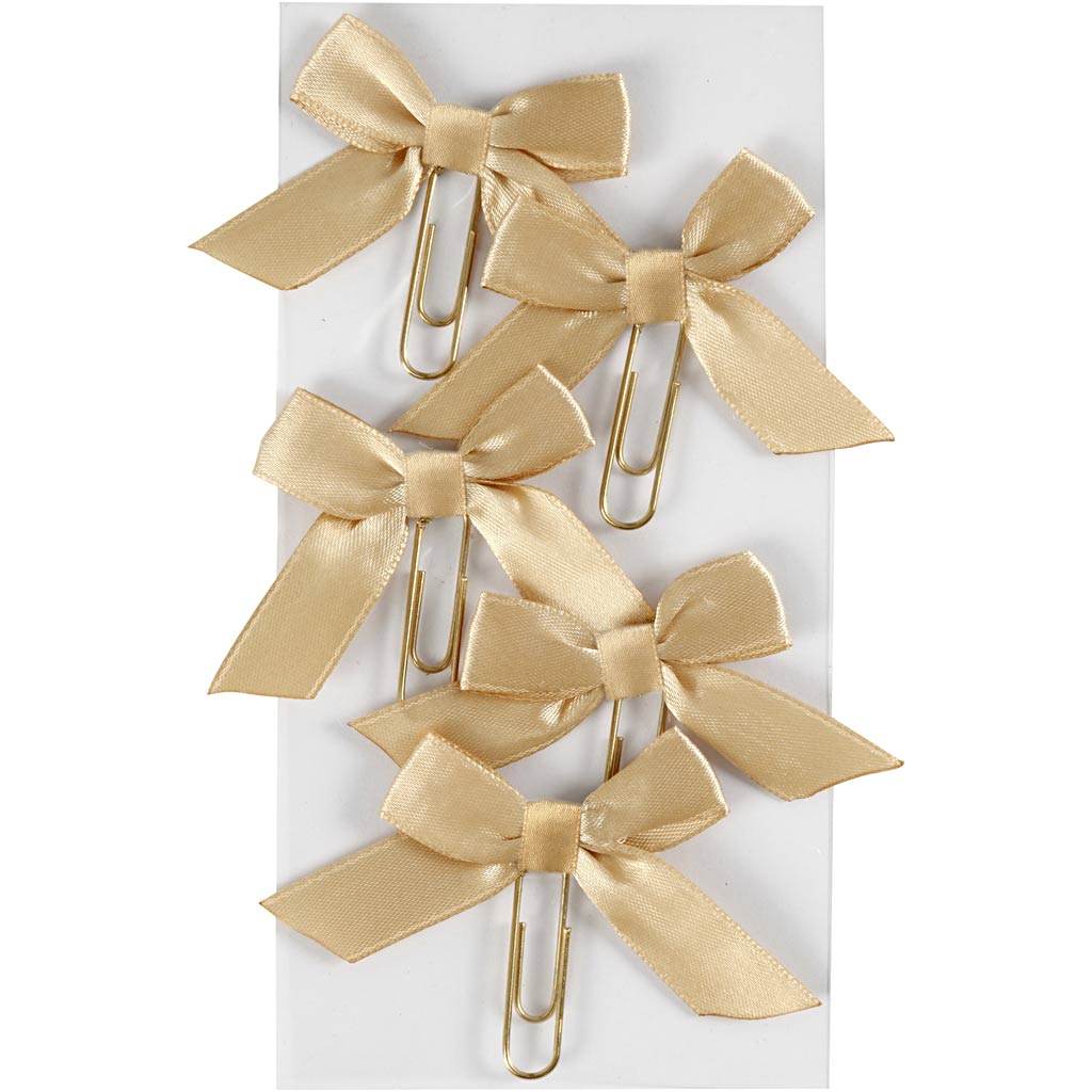 Creativ company paperclips, size 40x70 mm, gold, 5 pieces in a box