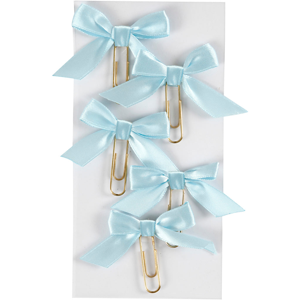 Creativ company paperclips, size 40x70 mm, light blue, 5 pieces in a box