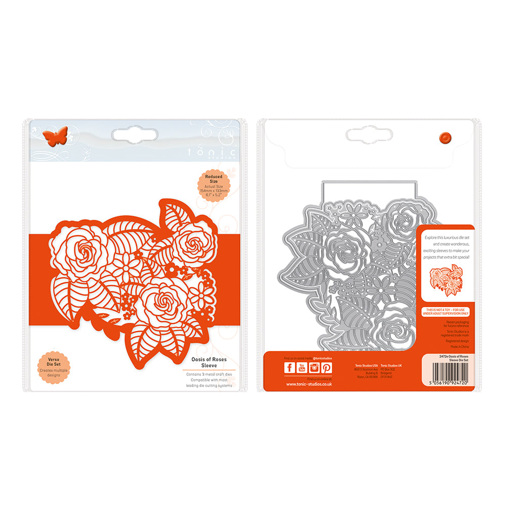 Tonic studios • essentials die set oasis of roses sleeve