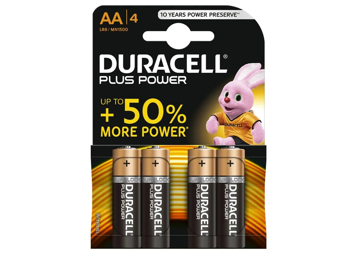 Duracell Battery Plus Power MN1500 LR6 AA на 4 на картата