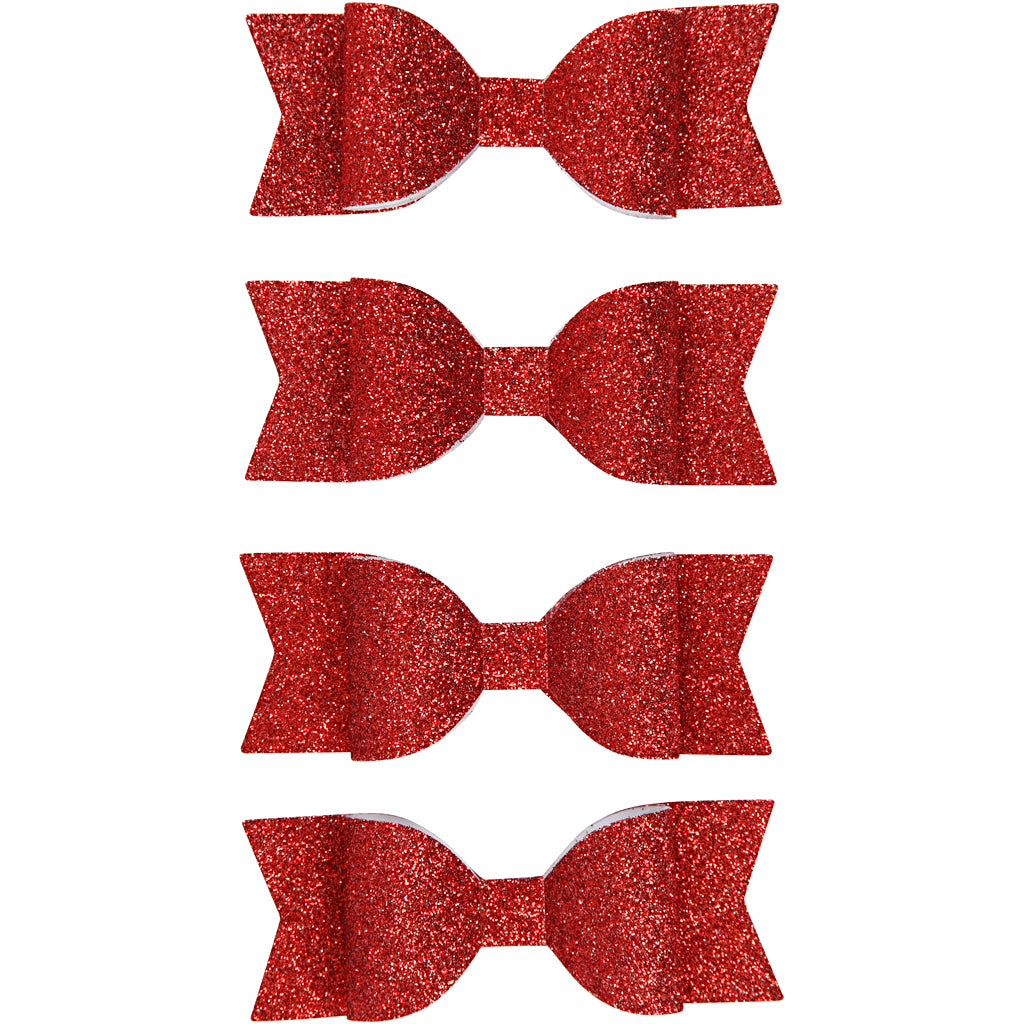 Vivi gade strikken, afm 31x85 mm, rood glitter, 4 stuk 1 doos