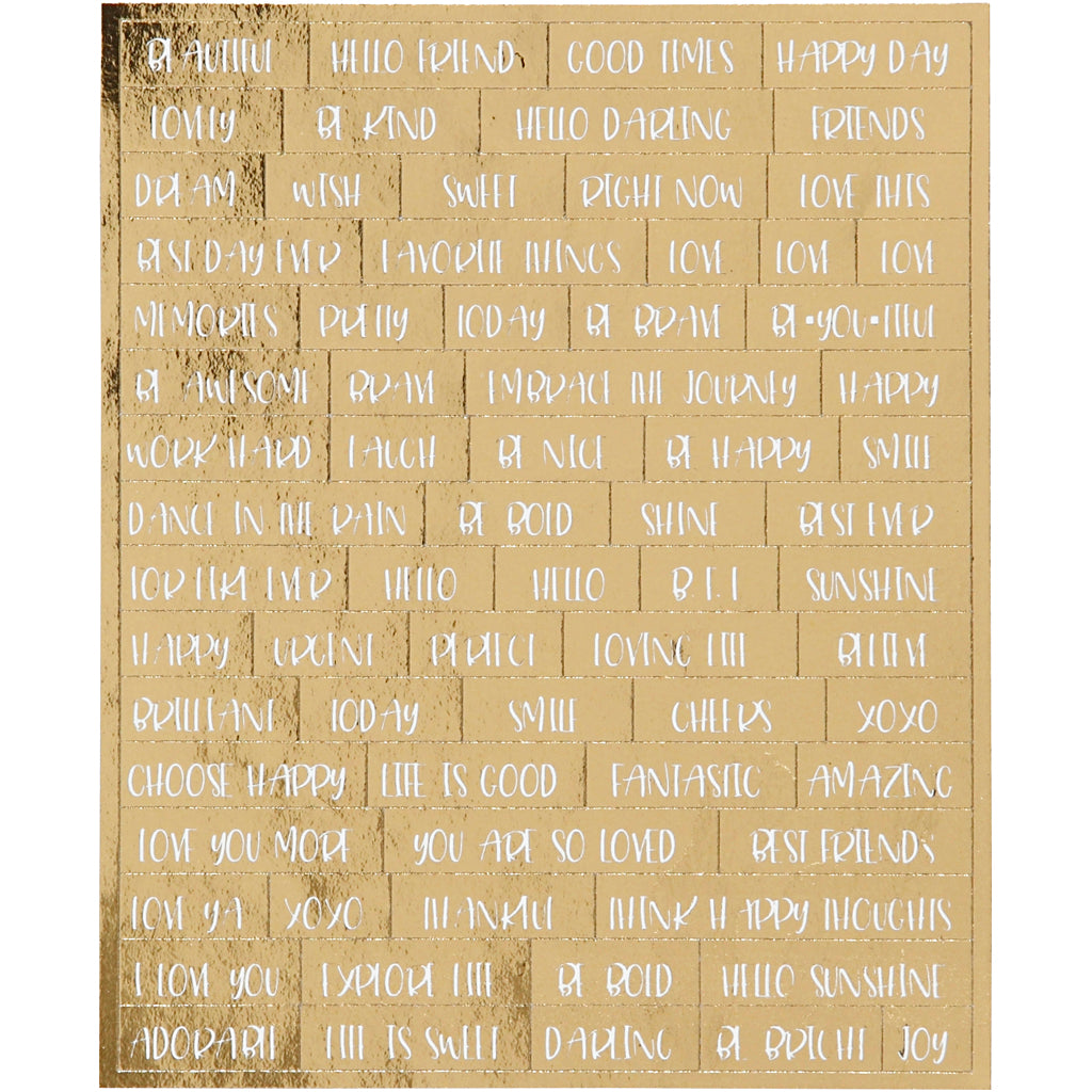 Creativ company stickers, sheet 10x11.5 cm, gold, 4 pieces 1 box