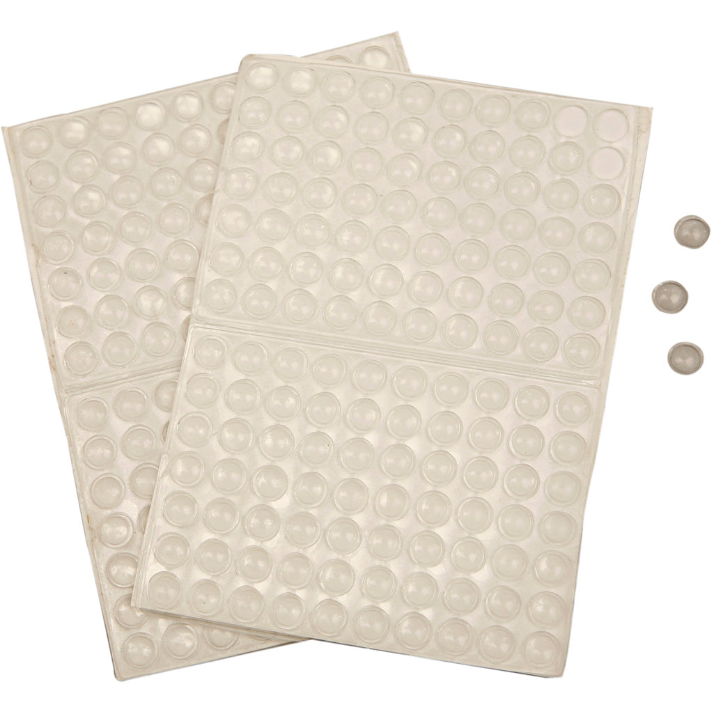 Sillicone dots, h: 1.5 mm, d 8 mm, 3x100 pieces 1 box