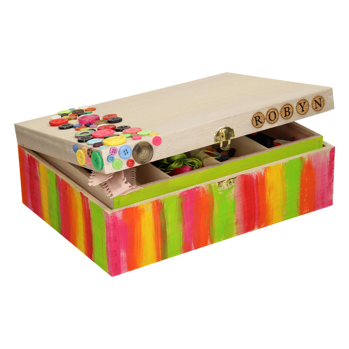 Decorate your own wooden sewing box