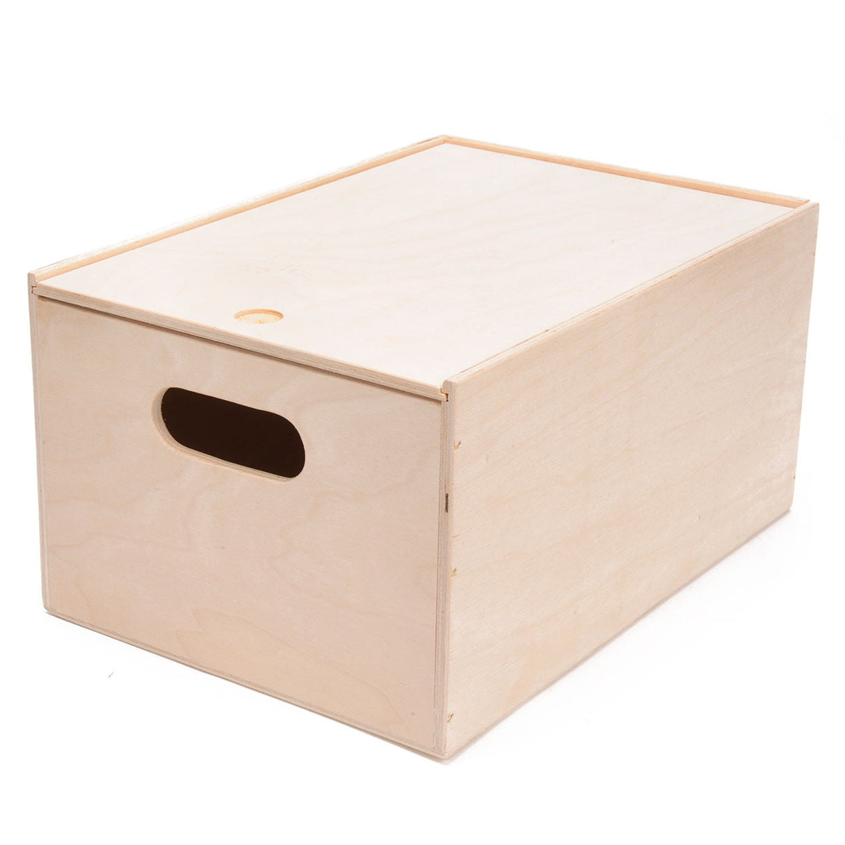 Caja de almacenamiento de madera con tapa deslizante