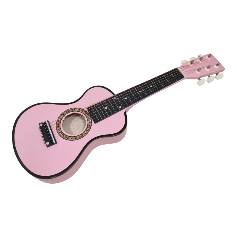 Playwood træguitar pink - 6 strenge
