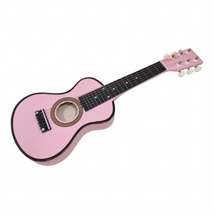 Playwood træguitar pink - 6 strenge