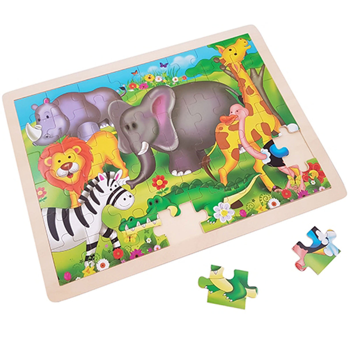 Playwood wooden jigsaw puzzle Wild animals