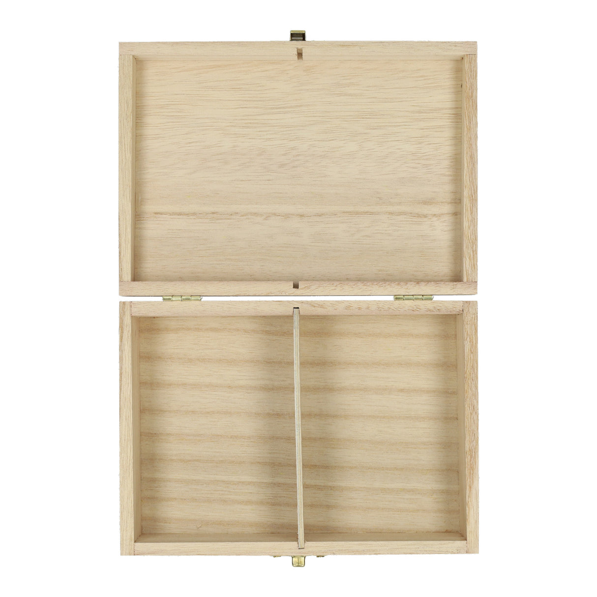 Wooden Card Box with Hinged Lid