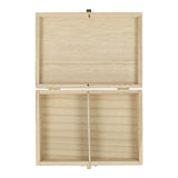 Wooden Card Box with Hinged Lid