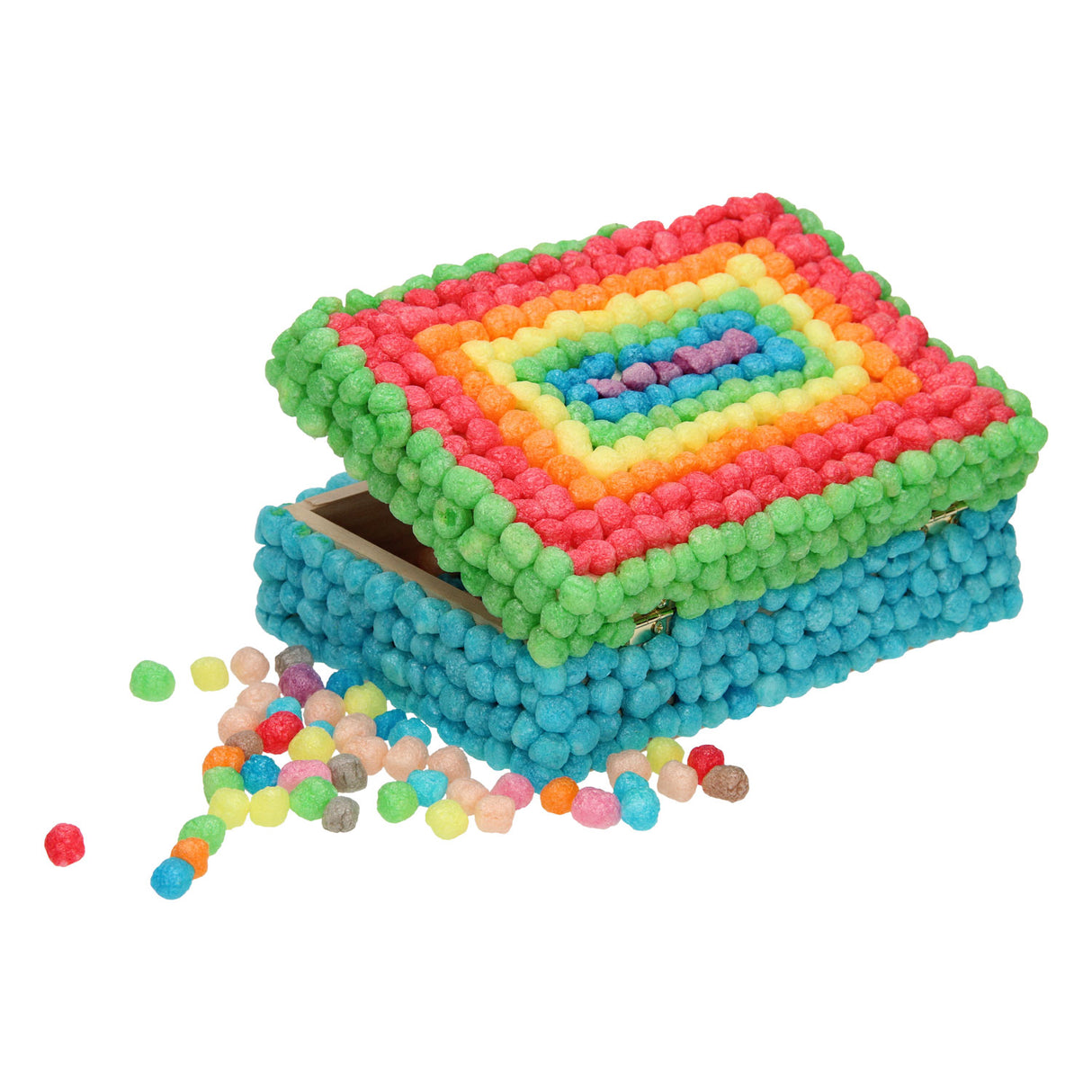 Wooden Card Box with Hinged Lid