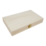 Boîte rectangle avec couvercle en bois paulownia