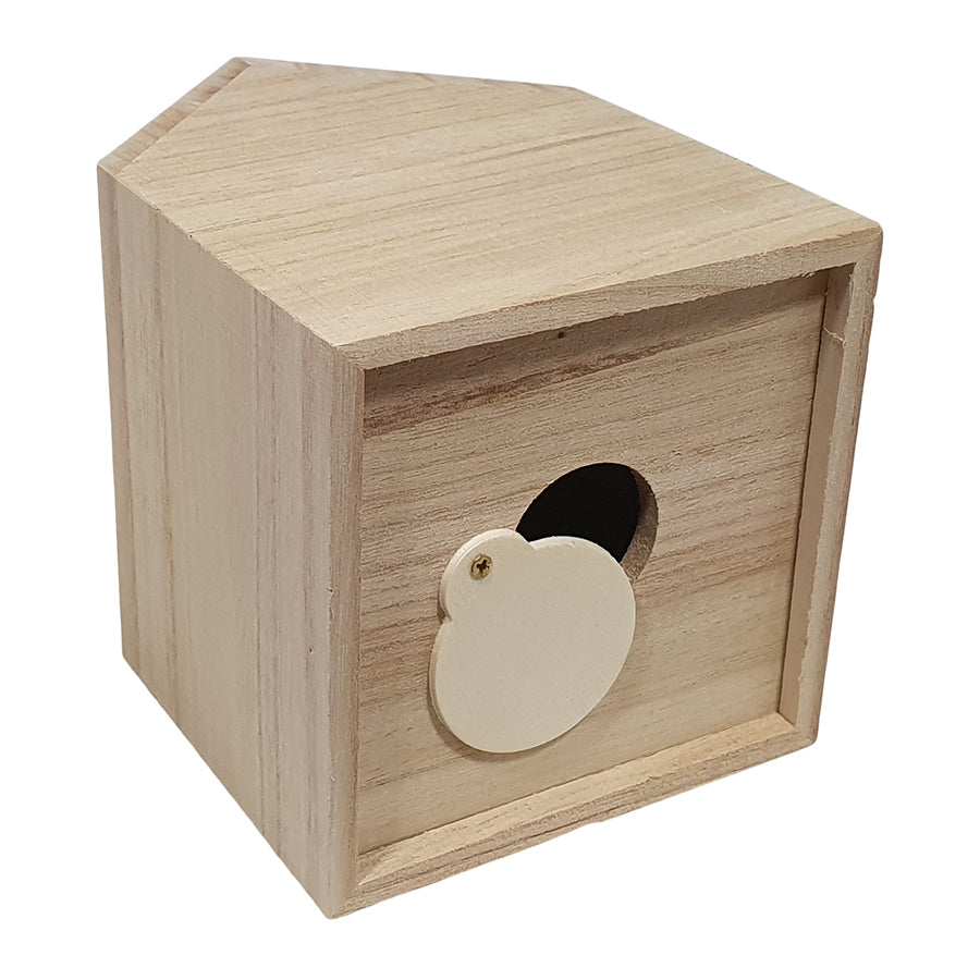 Money Box Huis Paulownia Hout