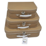 Playwood Cardboard Suitcase Set Brown, 3pc.