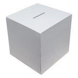 Playwood wooden square white money box