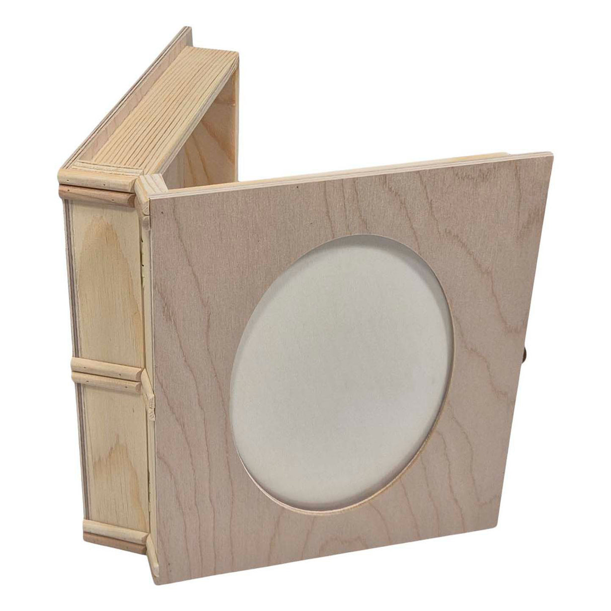 Playwood wooden box book shape with photo frame
