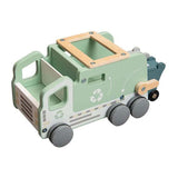Playwood Wooden Garbage Truck Shape Sorter