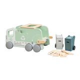 Playwood Wooden Garbage Truck Shape Sorter