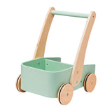 Playwood wooden pushcart green