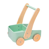 Playwood wooden pushcart green