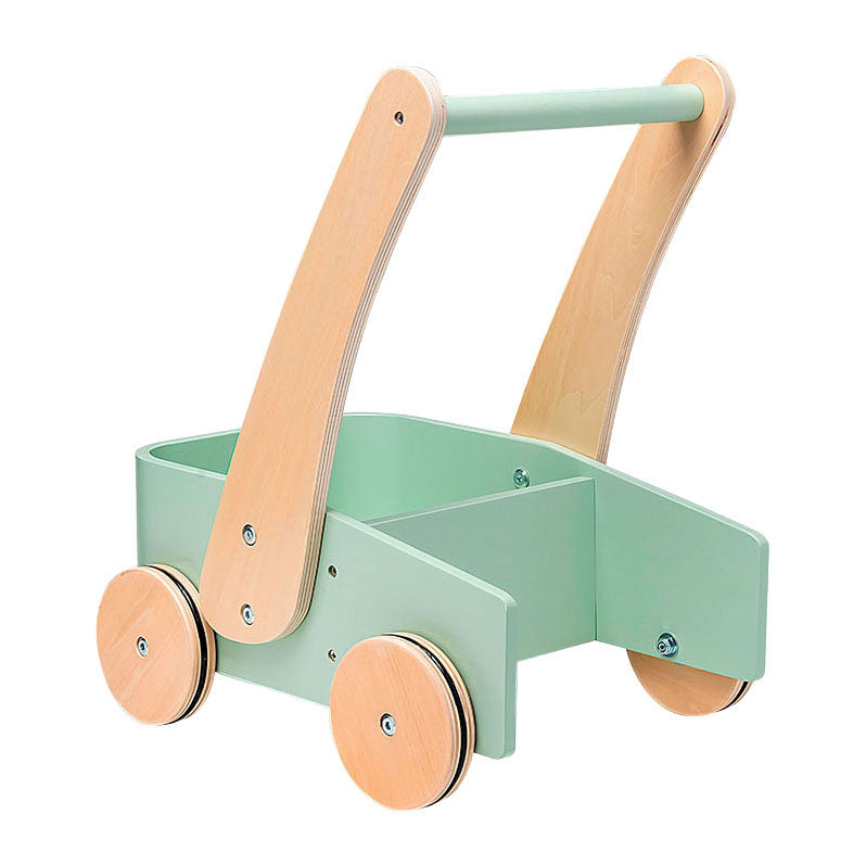 Playwood wooden pushcart green