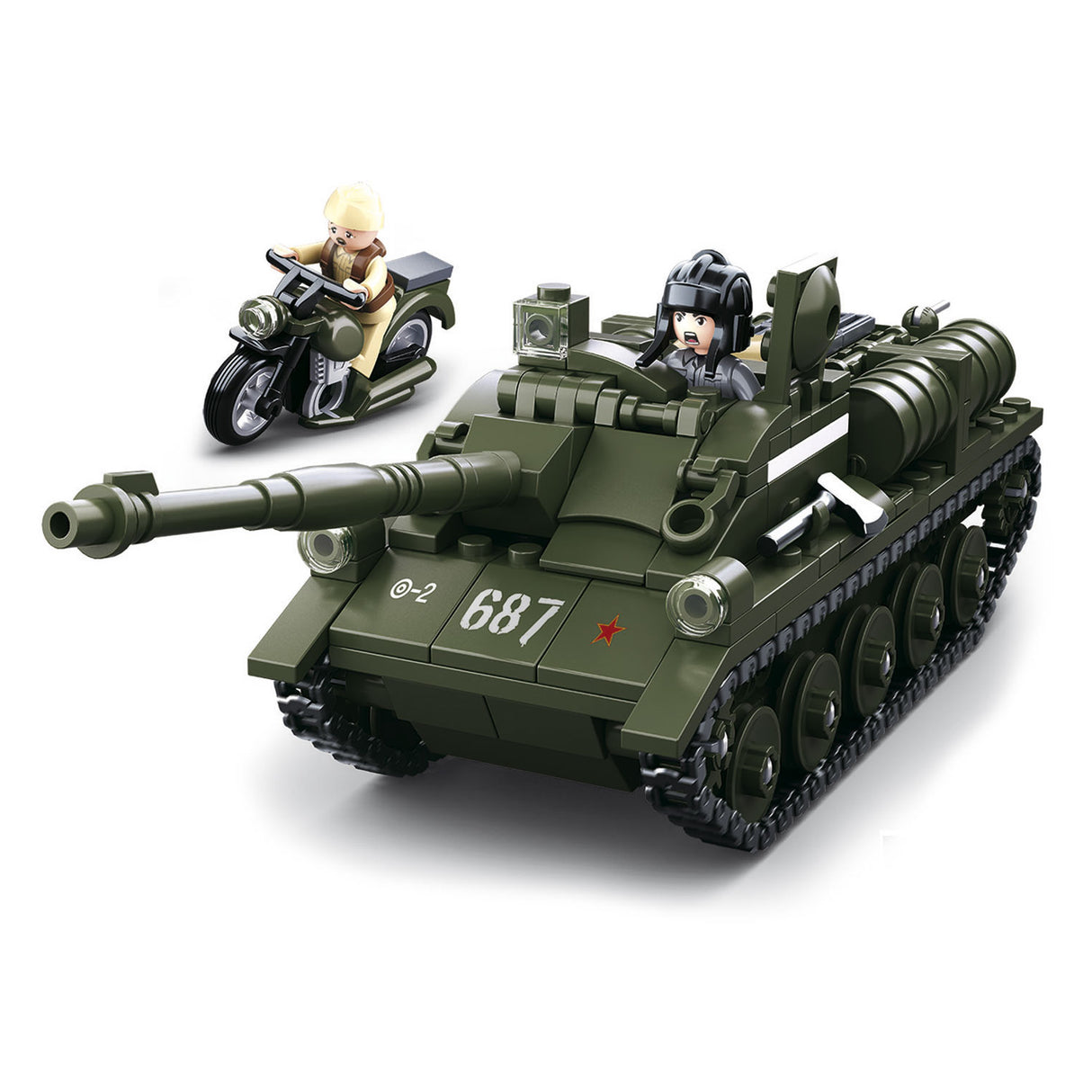 Sluban WWII-SU-85 ALIADO TANK ATI-TANK