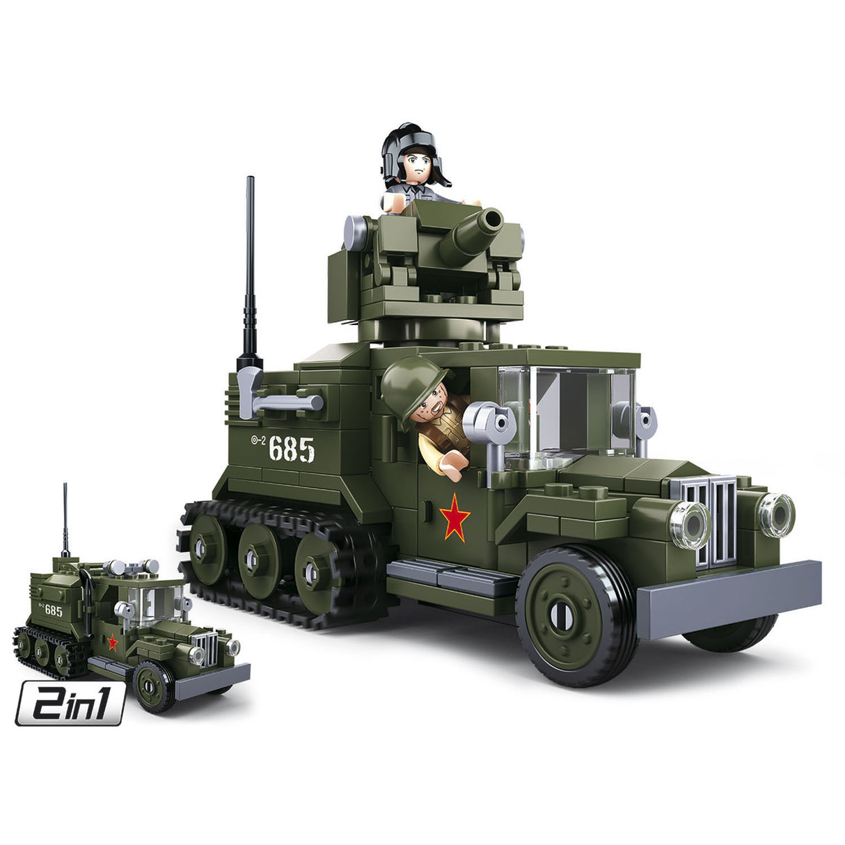 Sluban WWII - Gaz Allied Half -Track 2in1