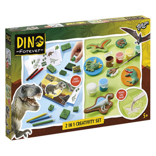 Totum Dino Forever - 2in1 gips i zestaw kreatywności kolorów