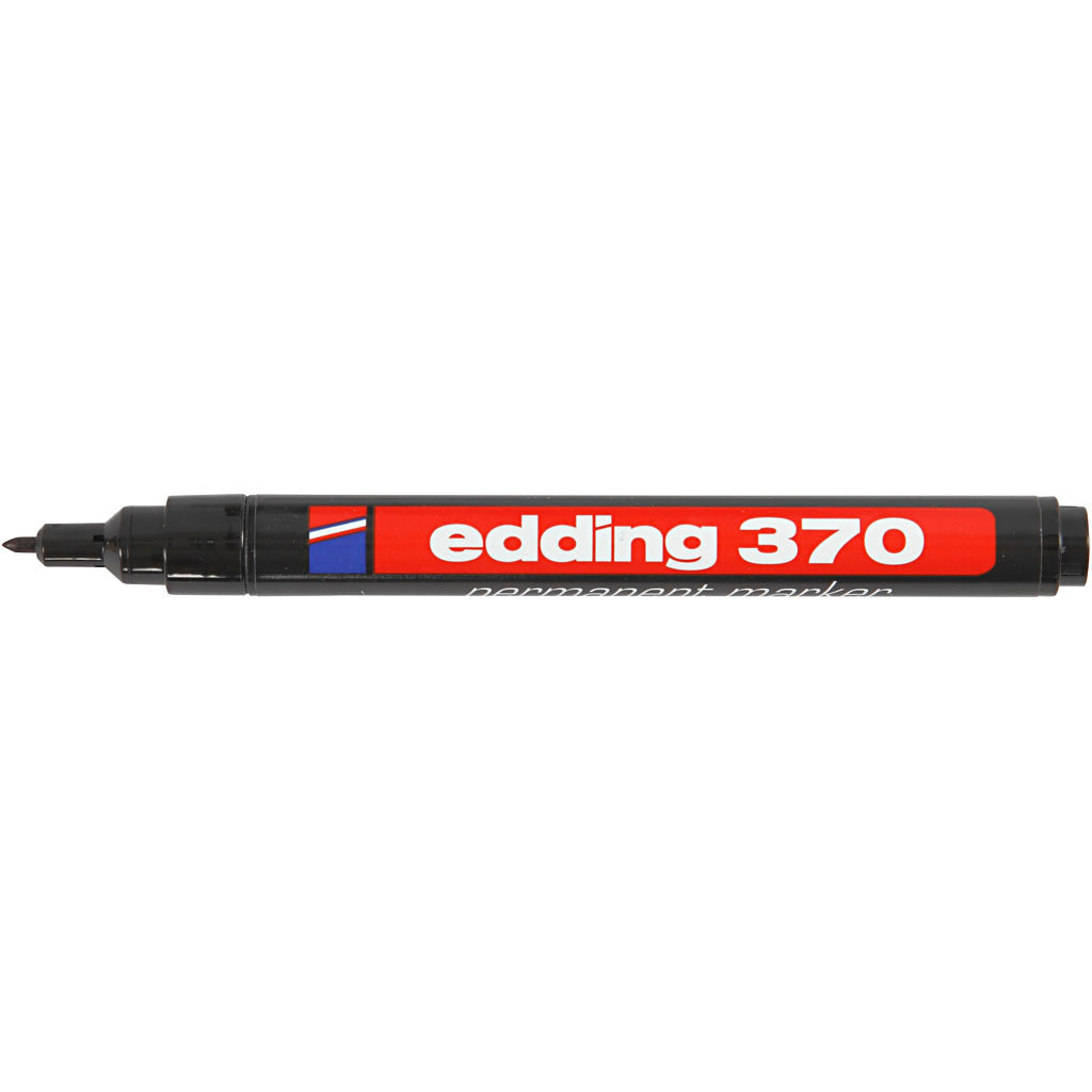 Marqueur Edding 370, largeur de trait 1 mm, noir, 1 pièce