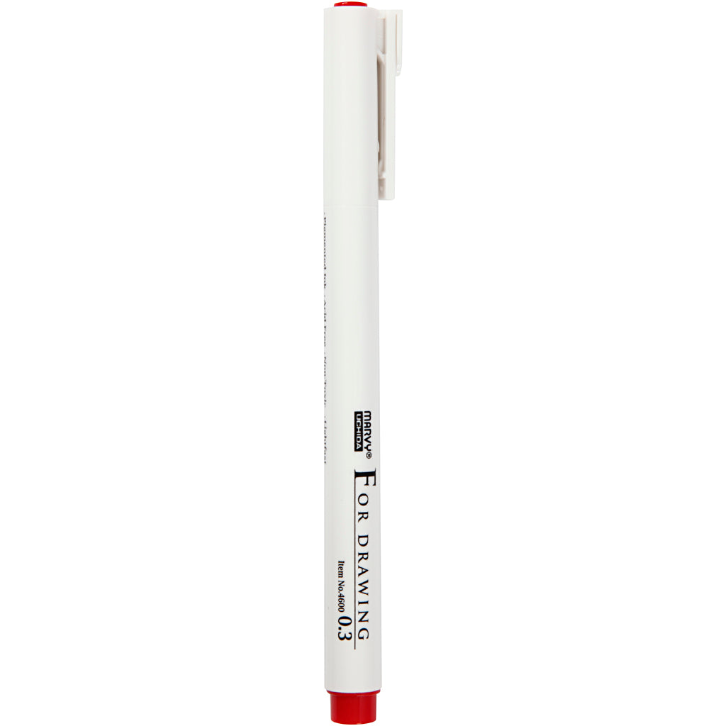 Medallion drawing pen, line width 0.3 mm, red, 1 piece