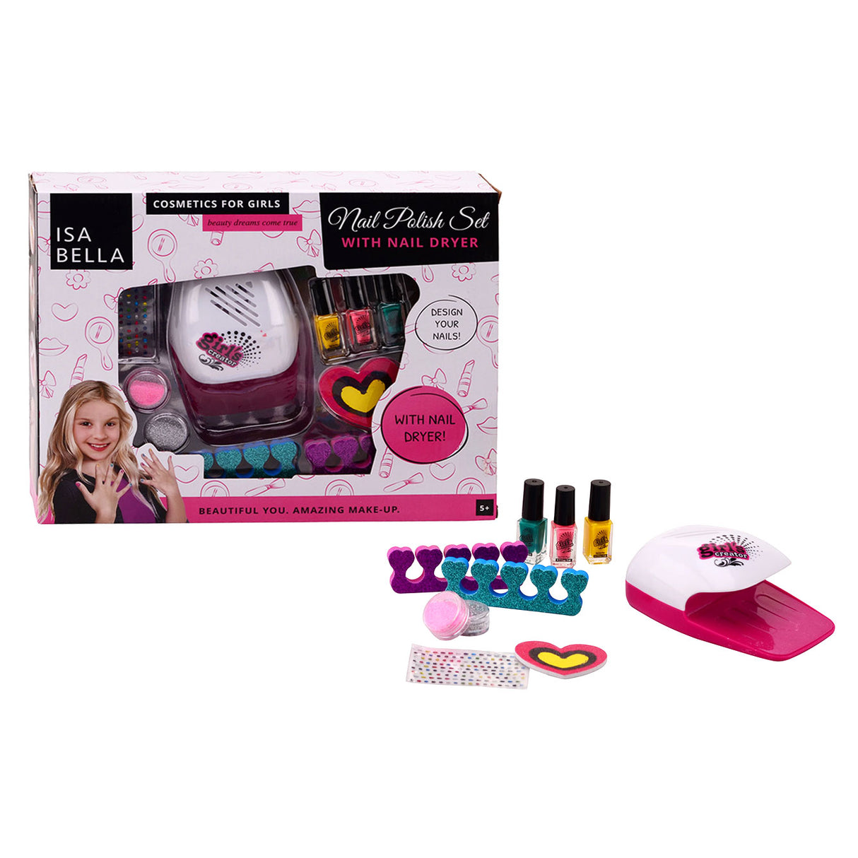 Johntoy Isabella nail polish set with nail droger