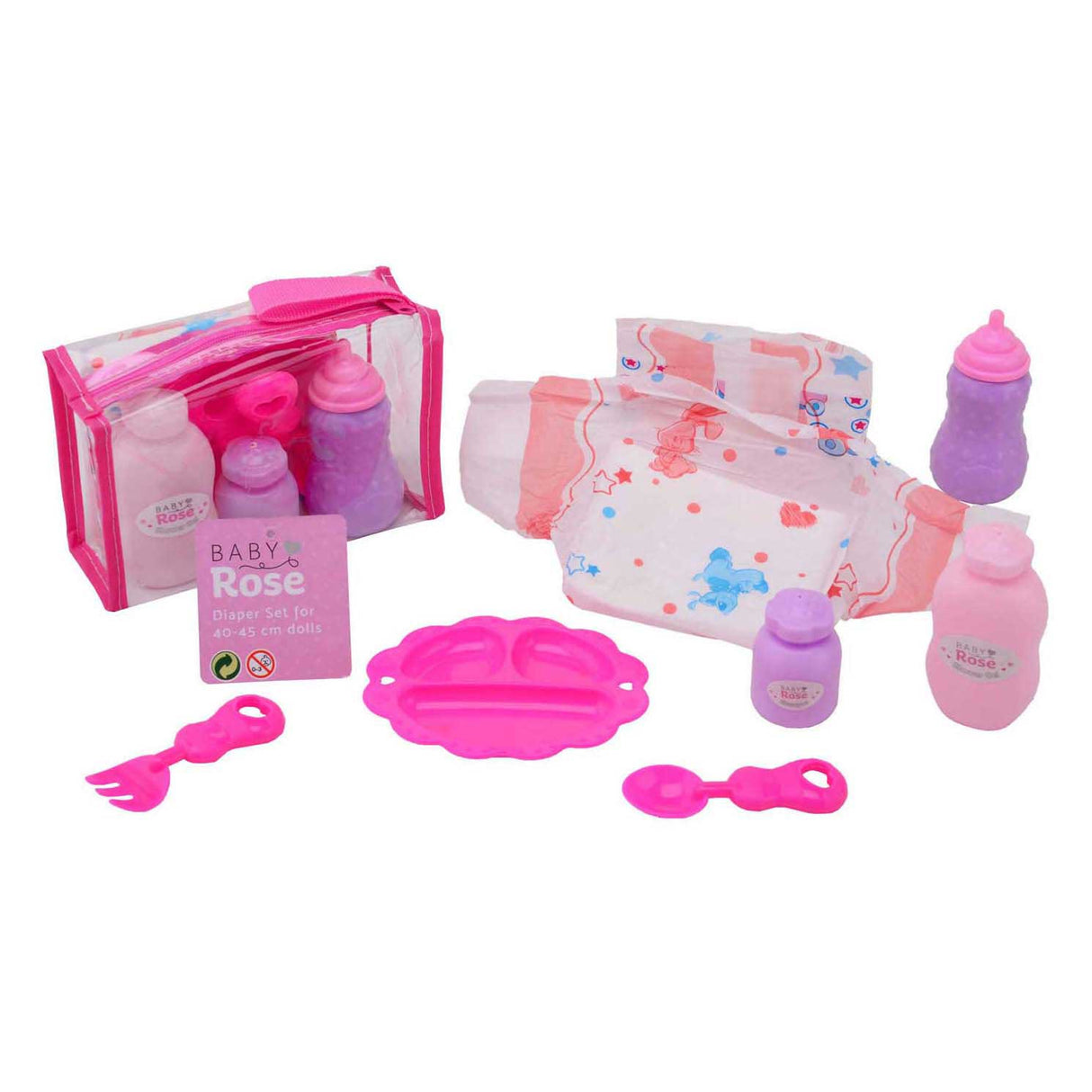 Puppelchen rose Pfleeg Set an Täsch