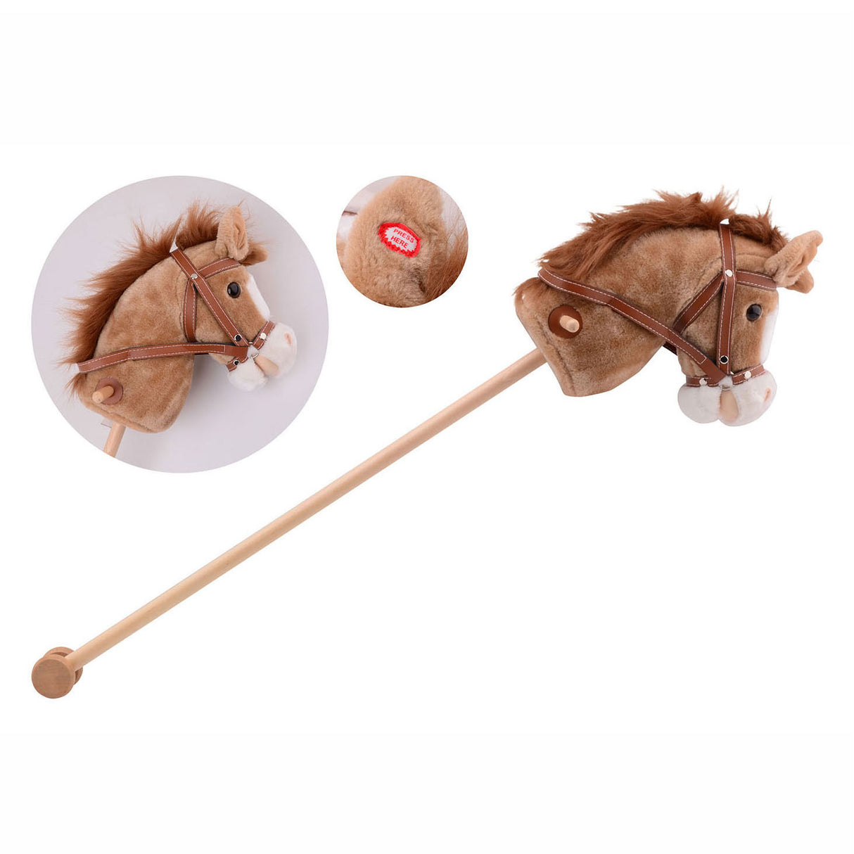 Johntoy plush hobby horse with sound