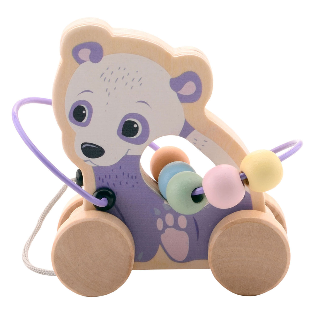 Joueco The Wildies Wooden Animal com pista de contas
