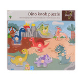 Joueco Wooden Dino Studs Puzzle, 7st.