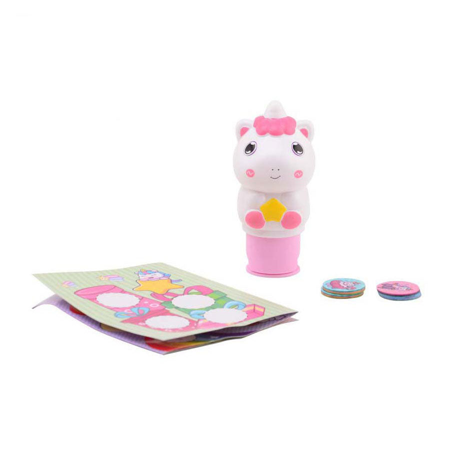 Štampiljka z nalepkami Johntoy samorog